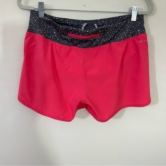 Nike dry fit sz med running shorts with small pockets drawstring  pinkish/ gray - Picture 8 of 10
